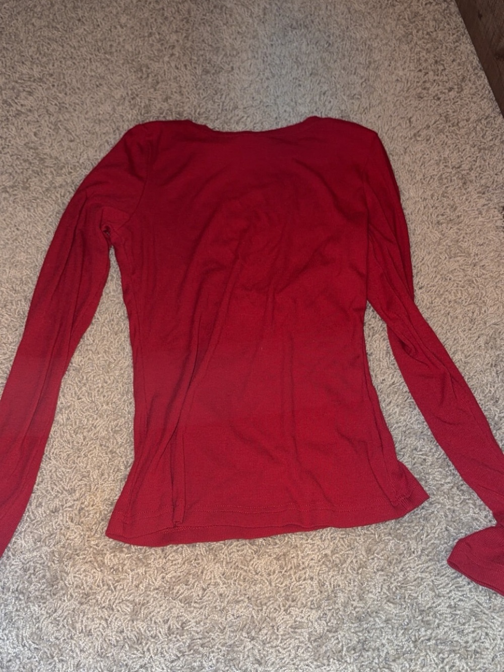 Classic Long-Sleeve Red Women's Top